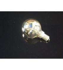 Glödlampa klot E14, 25W toppförspeglad silver