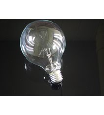 Glödlampa glob klar E27, 40W 95mm