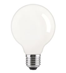 Glödlampa glob opal E27, 60W 80mm